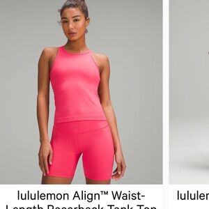 Lululemon Align Waist Length Racerback Tank-top in Pink Glaze
